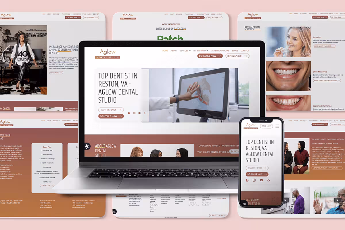 Aglow Dental Studio Website Thumbnail