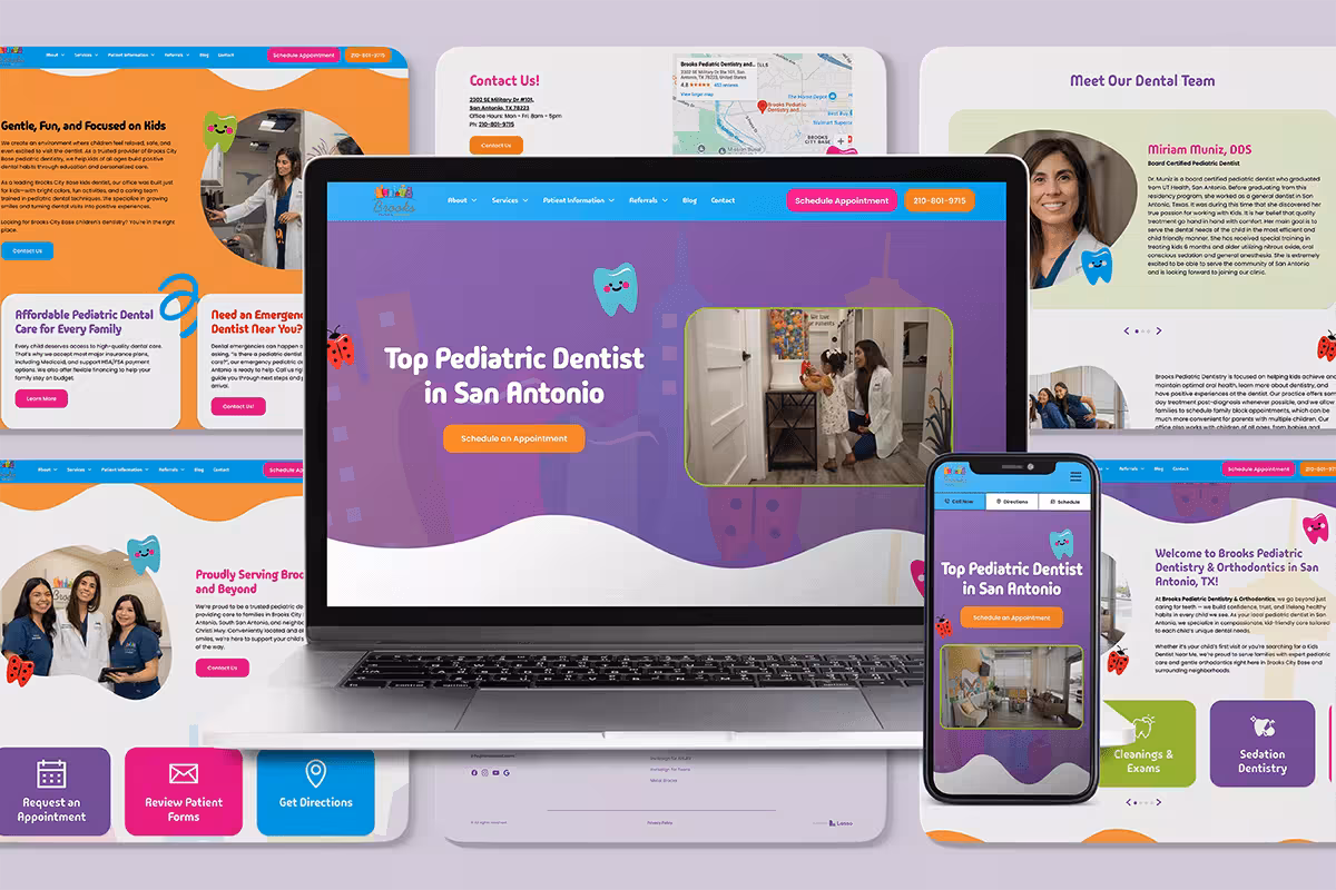 Brooks Pediatric Dentistry Website Thumbnail