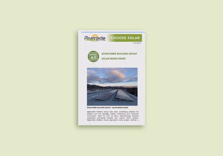 Edgecombe Builders Group Solar Makes Sense