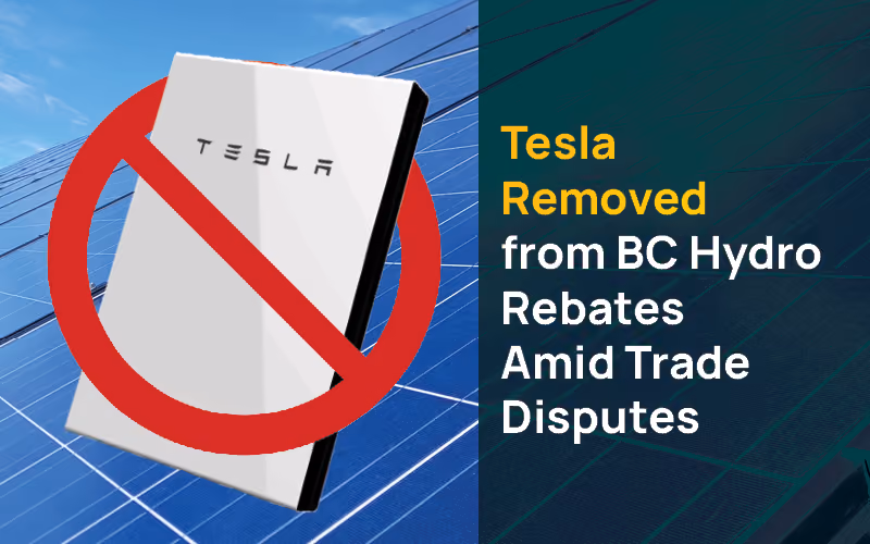 Tesla Removed from BC Hydro Rebates 
