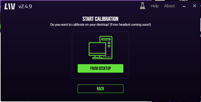 LIV Quest on PC Calibrate From Desktop