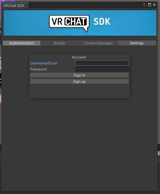 login to VRChat account in Unity