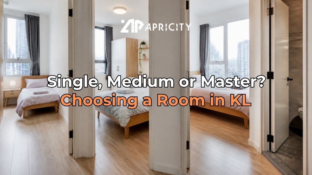 Single, medium and master rooms in a KL condo