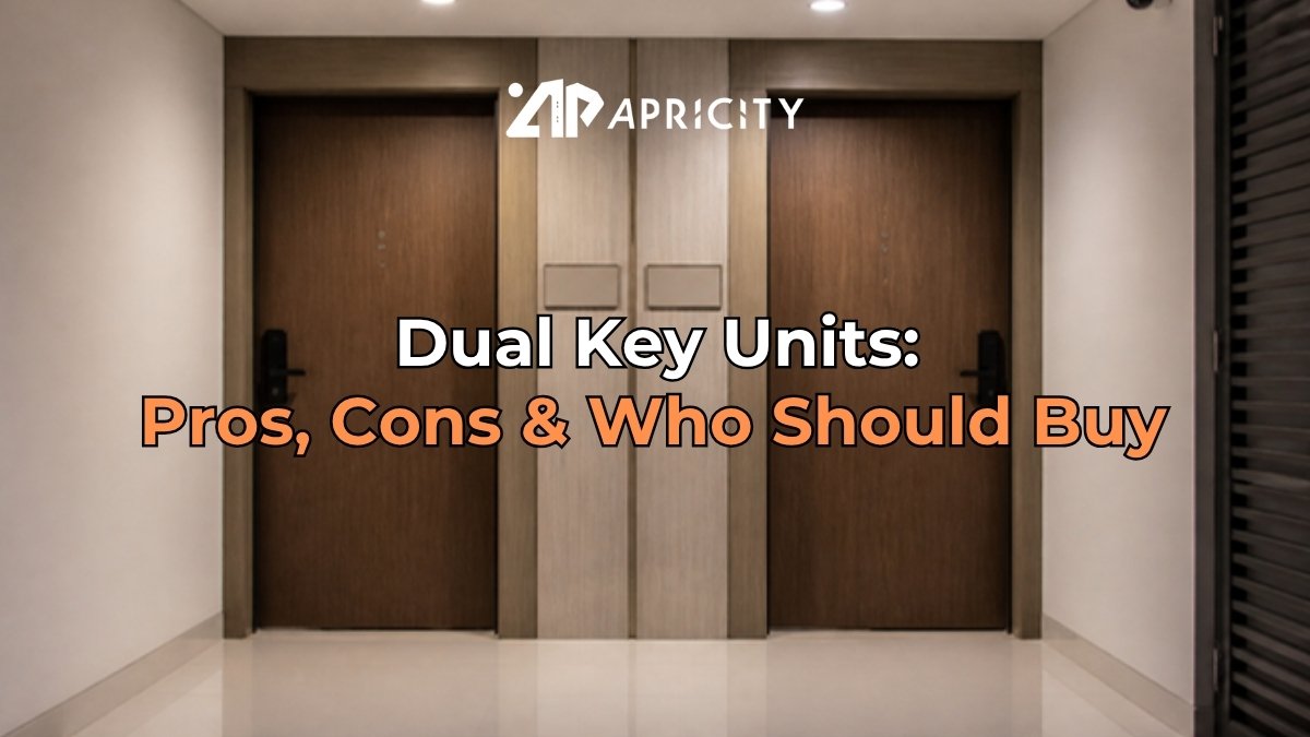 Two doors of a dual key condo unit