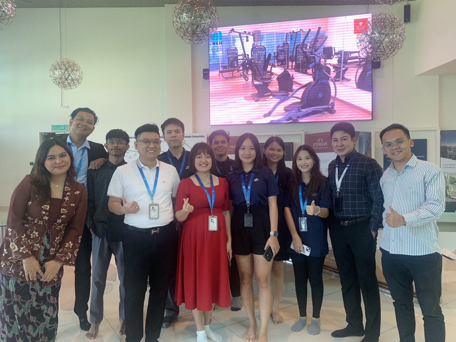 Apricity team with the developer team at the sales gallery