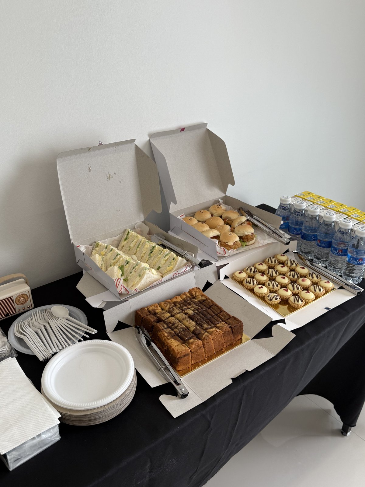 Refreshments for showroom guests