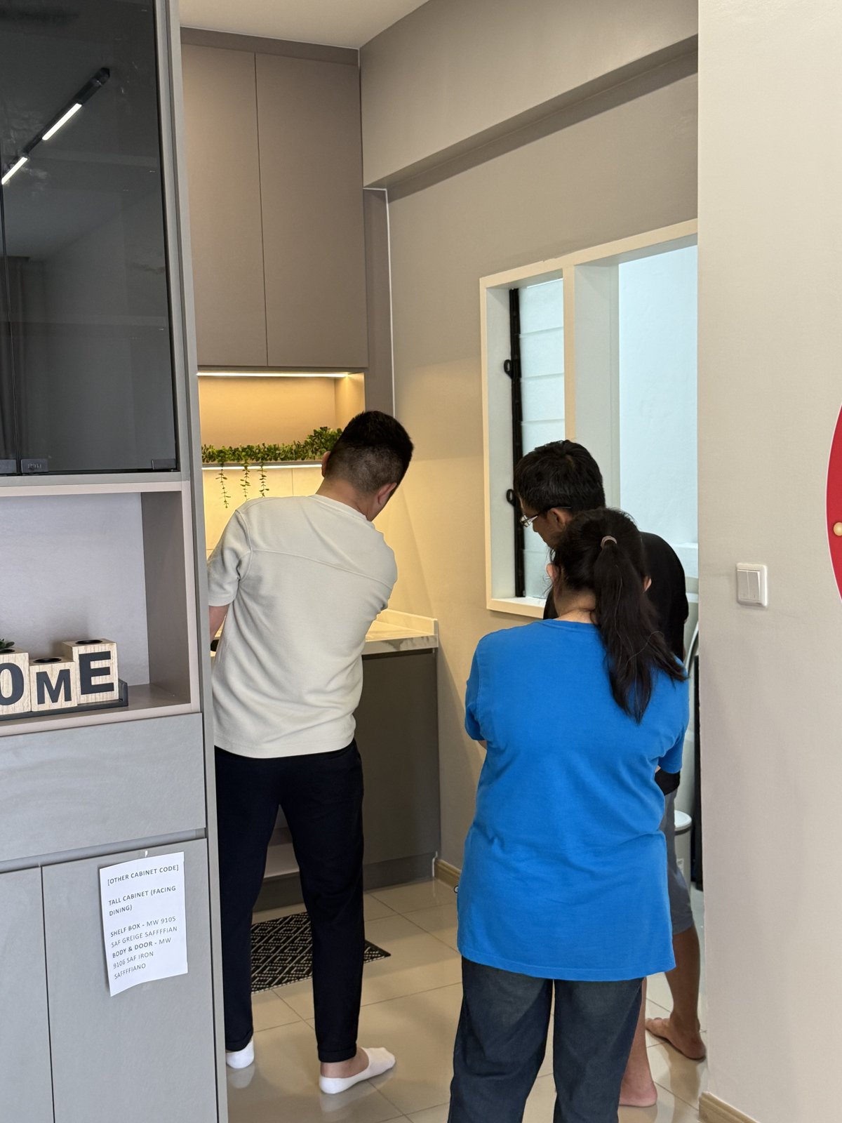 Our team showing guests around the showroom