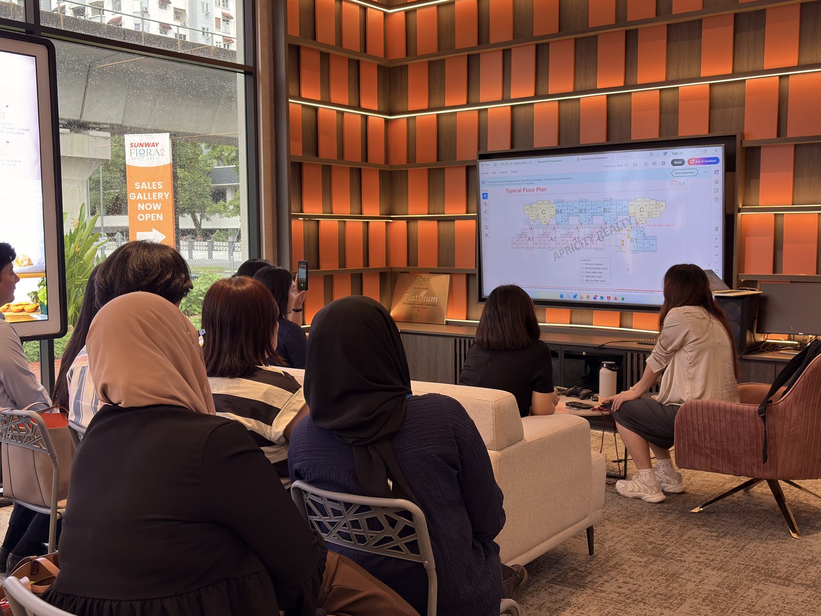 Team listening to the Sunway Flora presentation