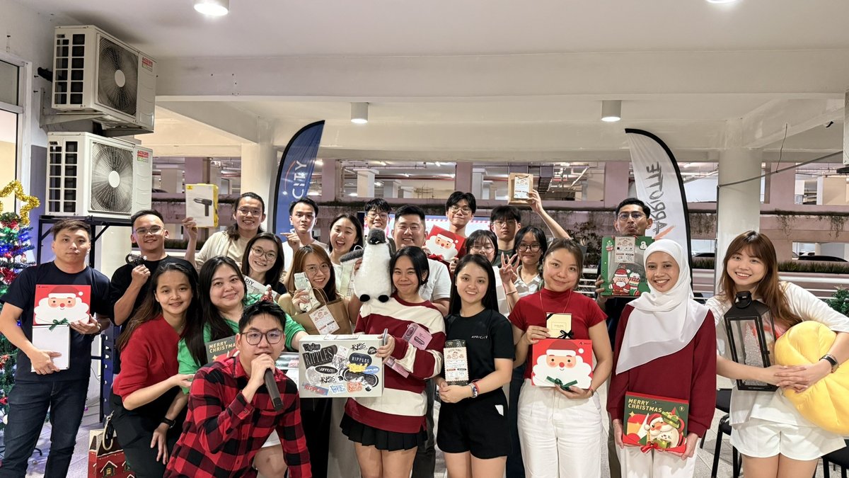 Apricity team group photo at the 2025 Christmas Party