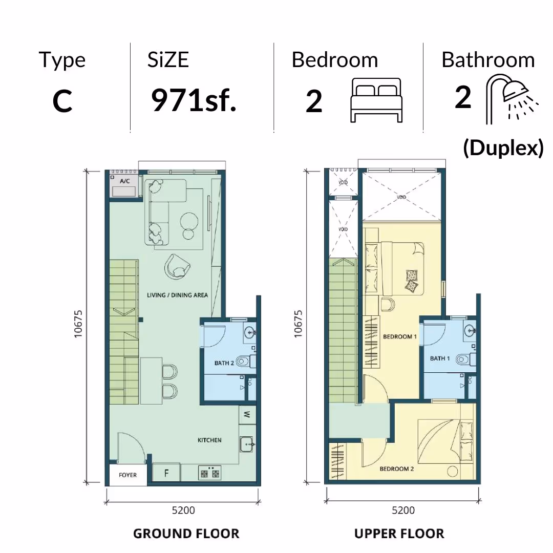 bedroom-1-bathroom-floor-plan.avif The Address JB Type A 450 square feet layout — 1 bedroom 1 bathroom condo in Johor Bahru