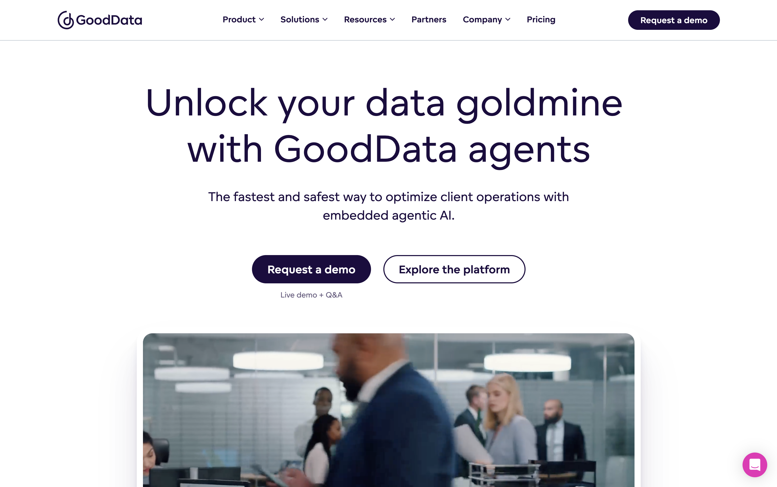 Gooddata Landing page
