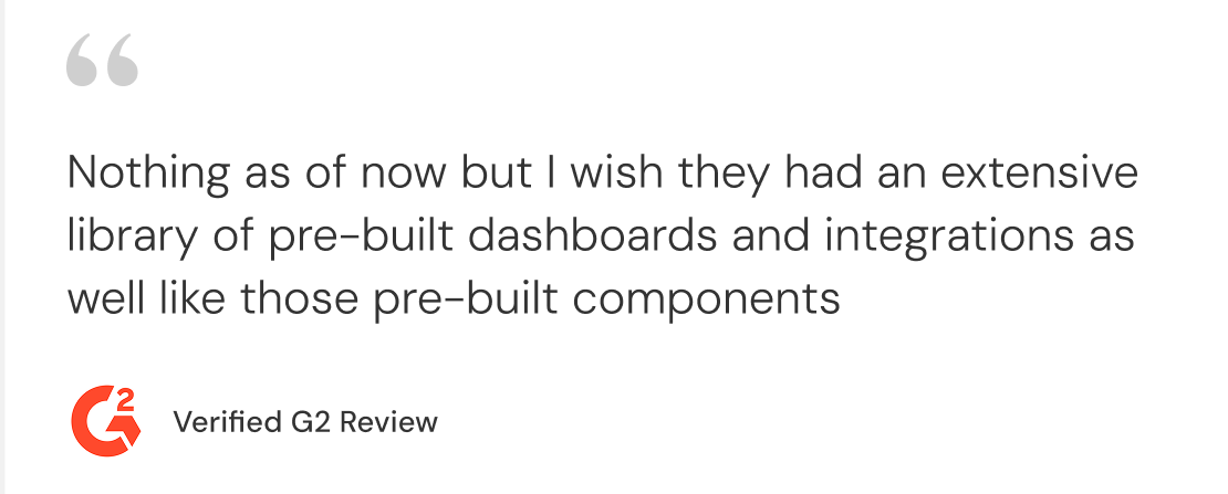 G2 verified review mentioning Embeddable's steeper learning curve compared to no-code alternatives