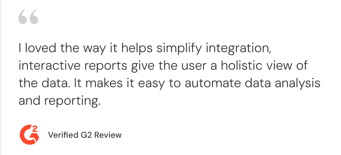 G2 verified review highlighting GoodData's enterprise scalability and multi-tenant capabilities