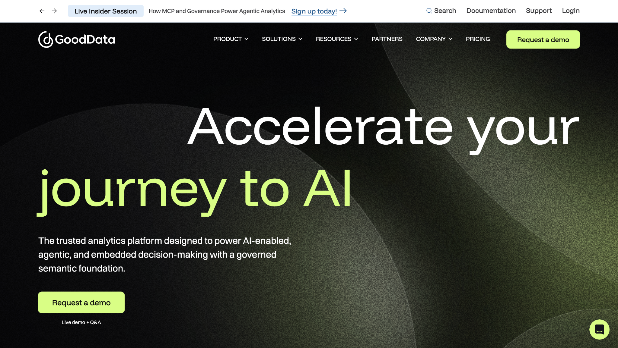 Gooddata landing Page