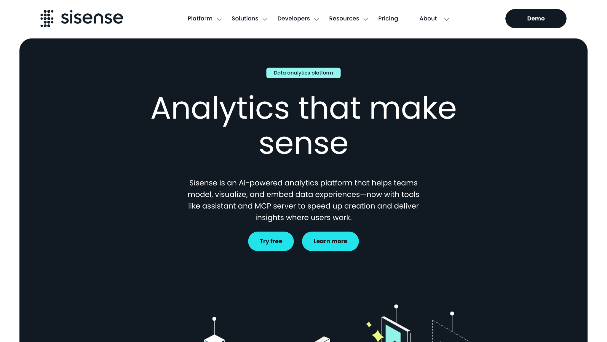 Sisense landing page