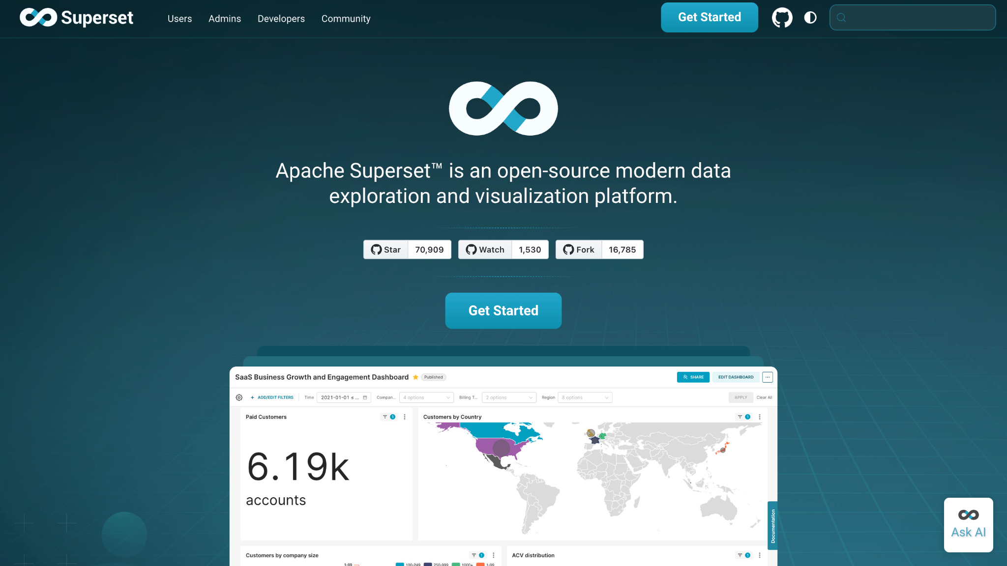 Apache Super landing page