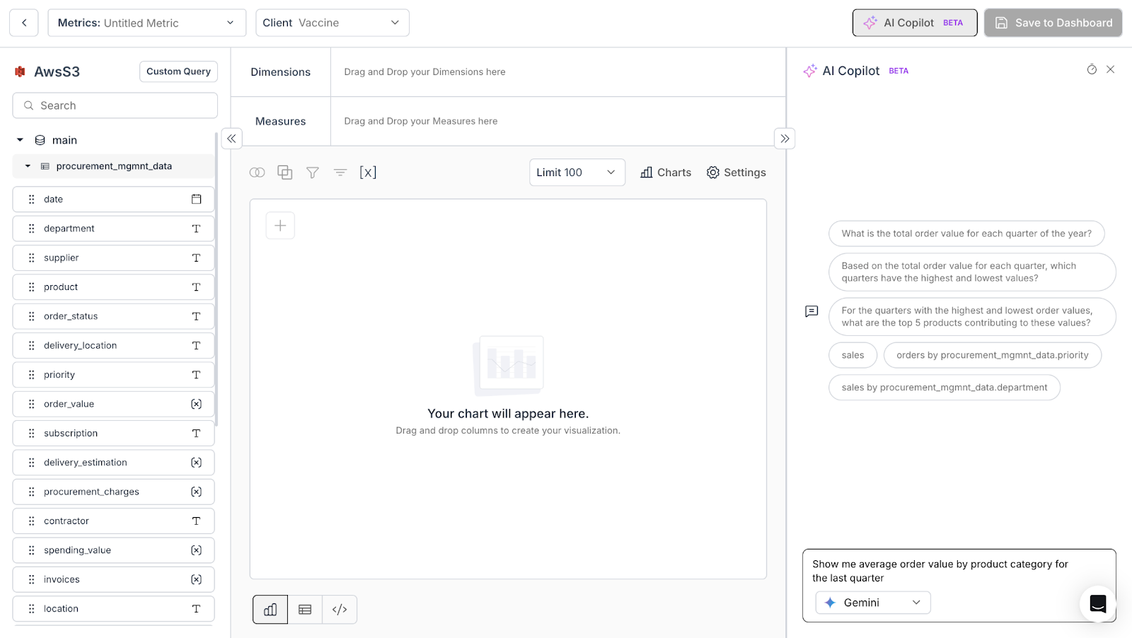 Ask questions in natural language