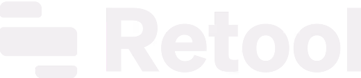 Retool company logo with stylized interconnected shapes and the word 'Retool'.