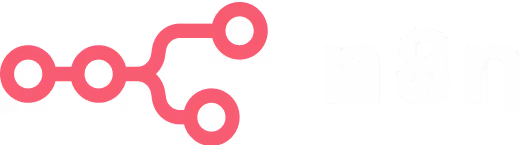 Logo combining a red branching node diagram and the stylized text 'n8n'.