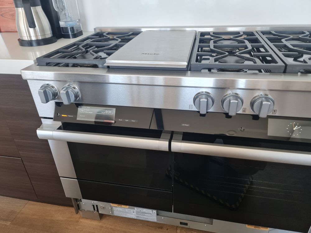 48-inch Miele dual-fuel range with griddle repaired in a NYC kitchen