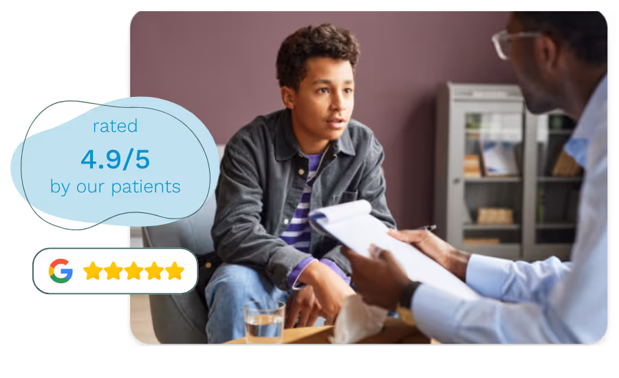 female browsing in kitchen area