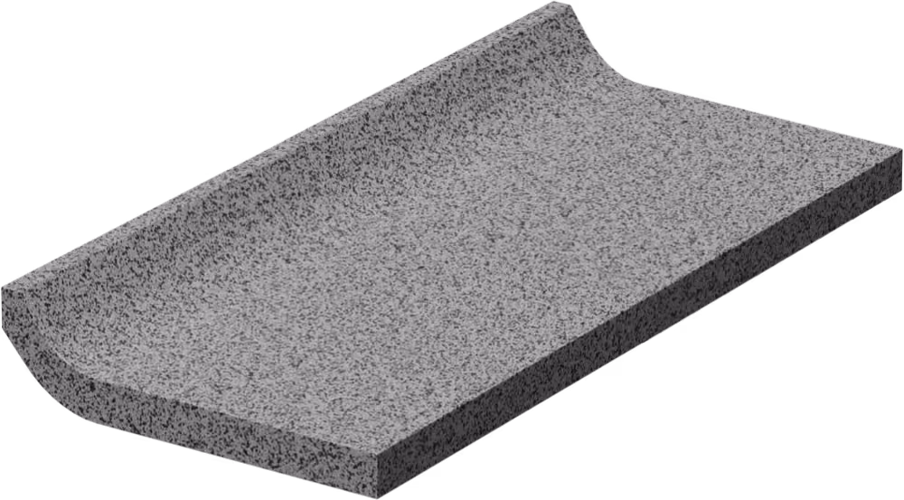 Extra-thick coved skirting tile