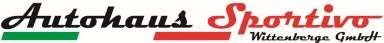 Autohaus Sportivo Wittenberge GmbH logo with green and red underline accents.