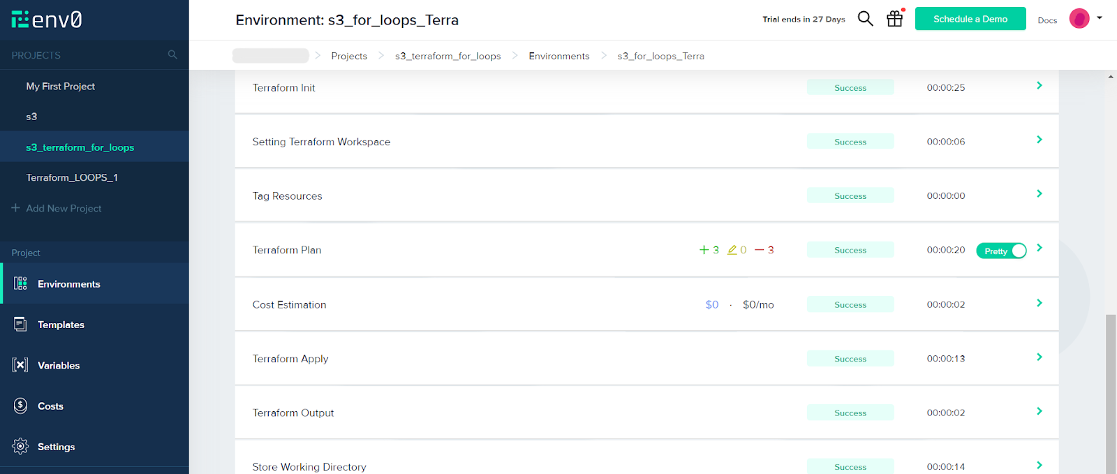 Terraform for Loops Guide: Types, Examples: Step 6: Deploy the environment setup