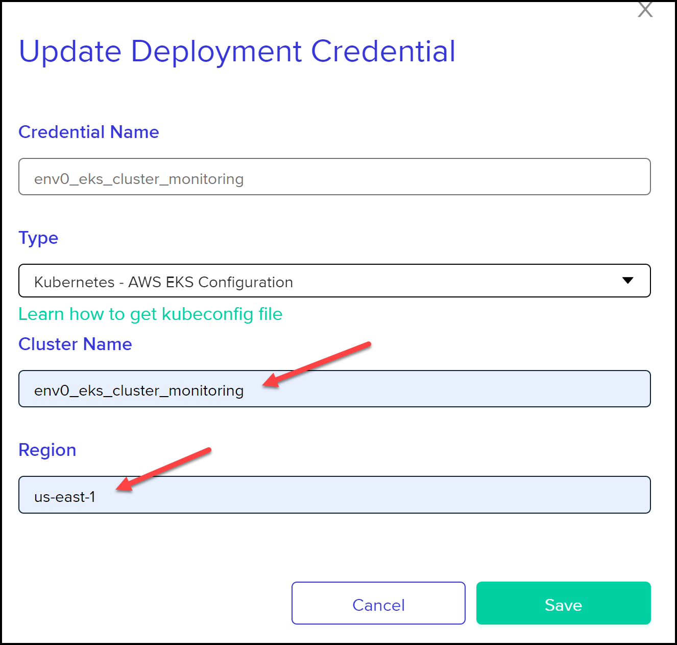 2. Add k8s cluster credentials