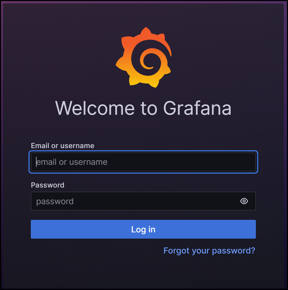 5. Access the Grafana dashboard