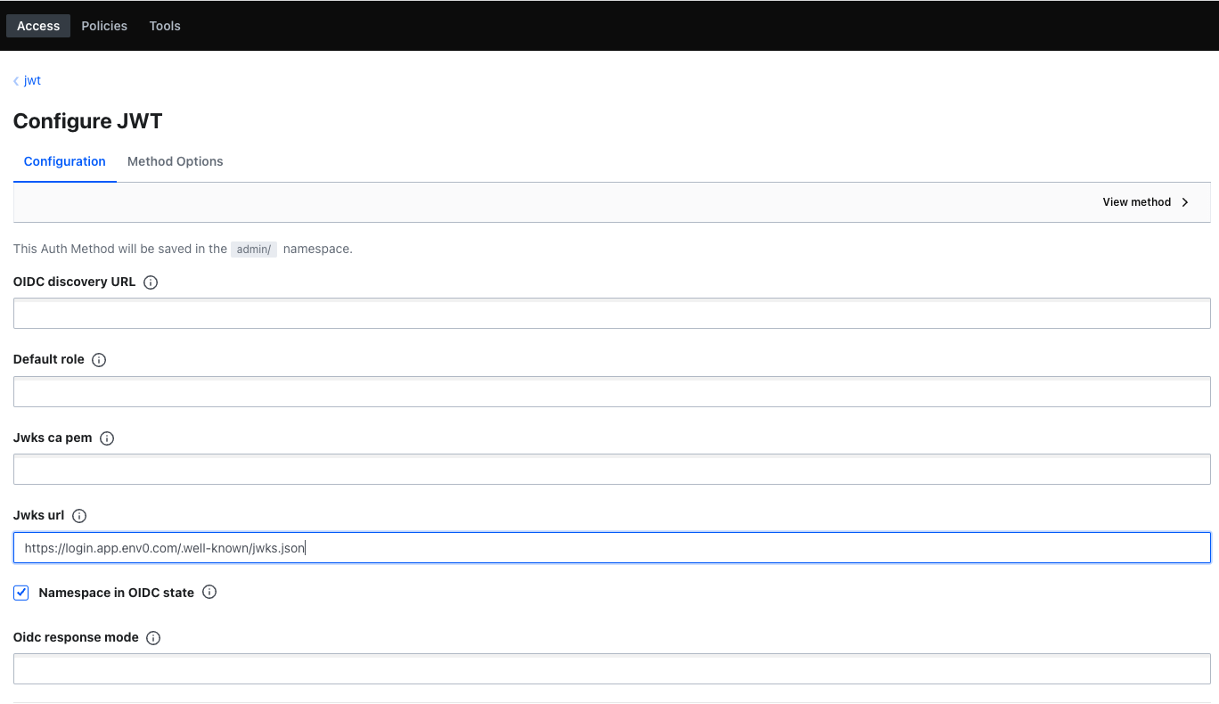 Vault example