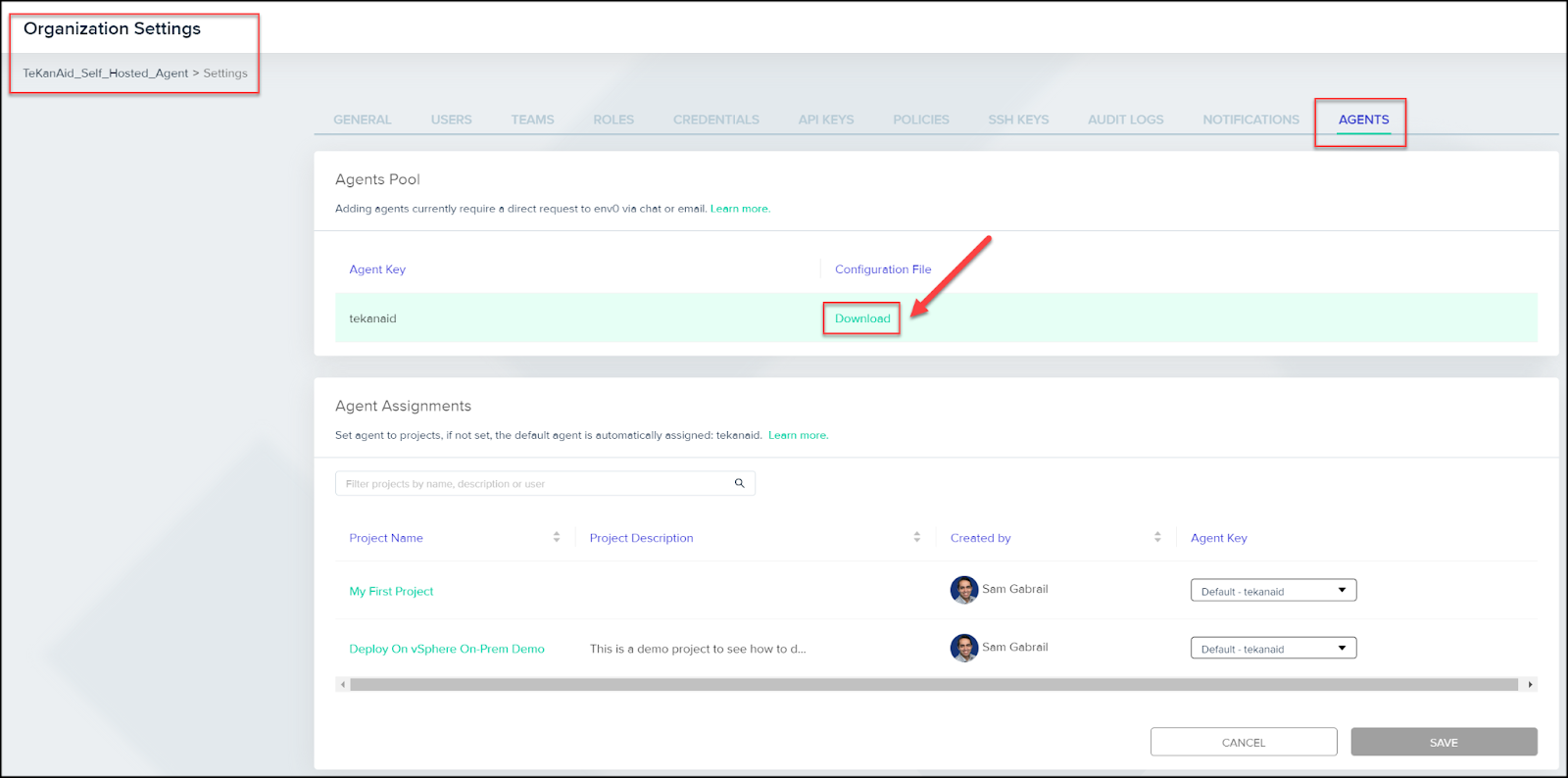 env0 organization