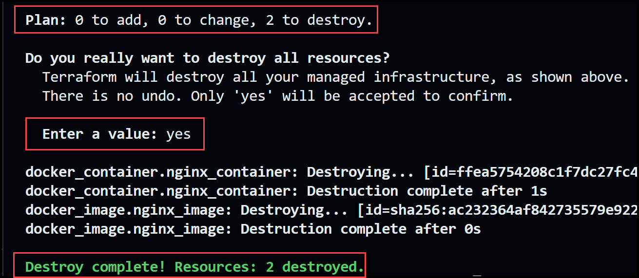 terraform destroy: Remove Infrastructure Resources