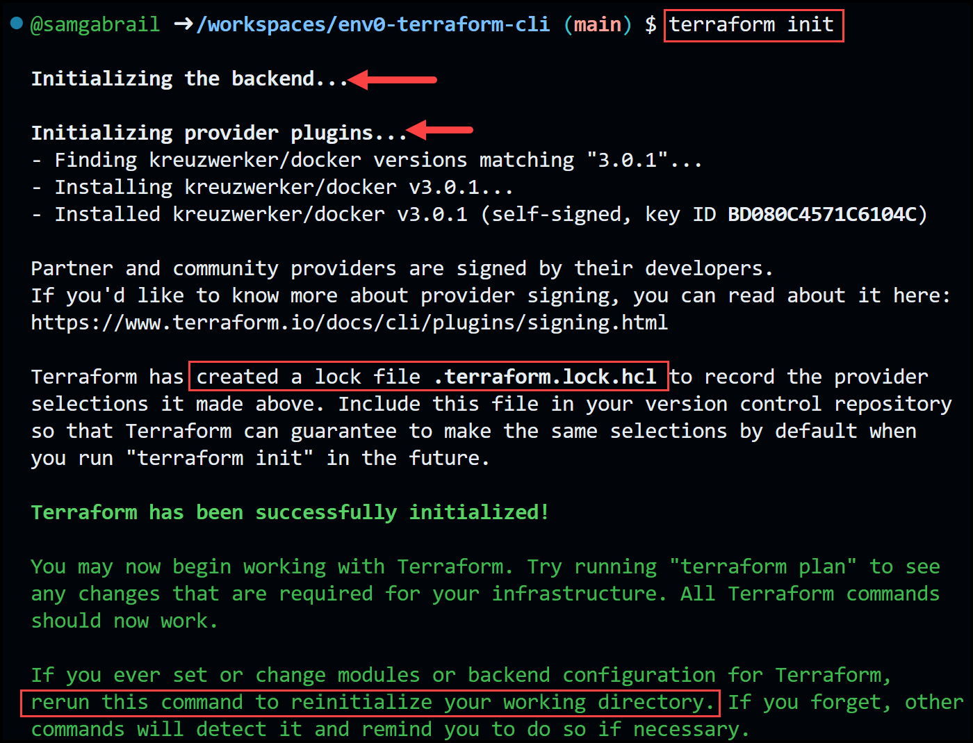 terraform init: Prepare Working Directory