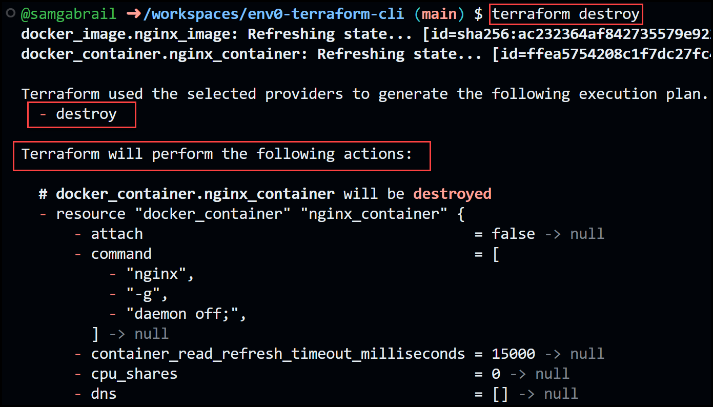 terraform destroy: Remove Infrastructure Resources