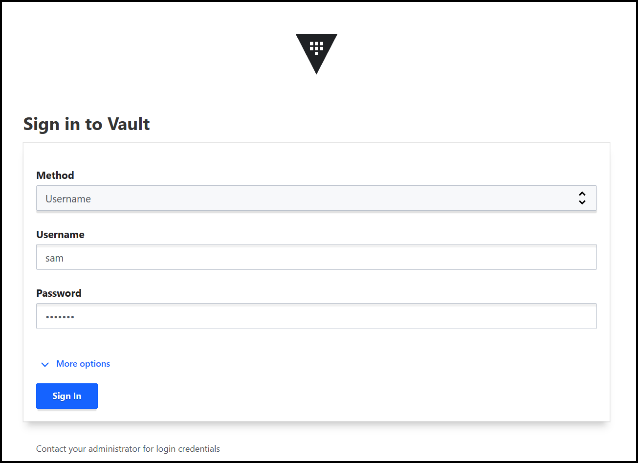 Login to Vault