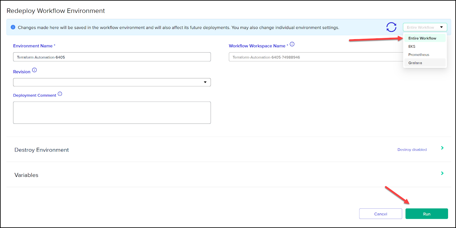 Deploy a Workflow Environment