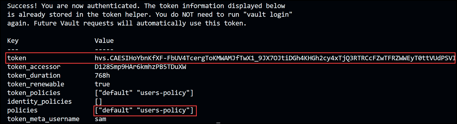 Login to Vault