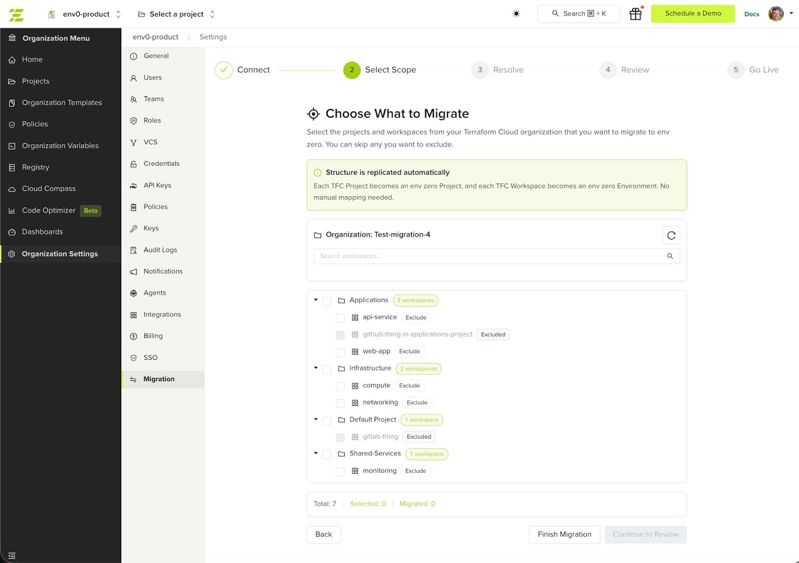 Review and migrate