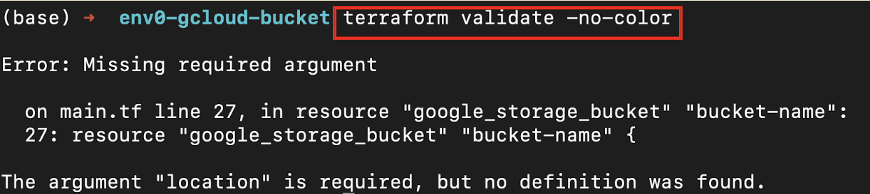 Use of Flags in Terraform Validate
