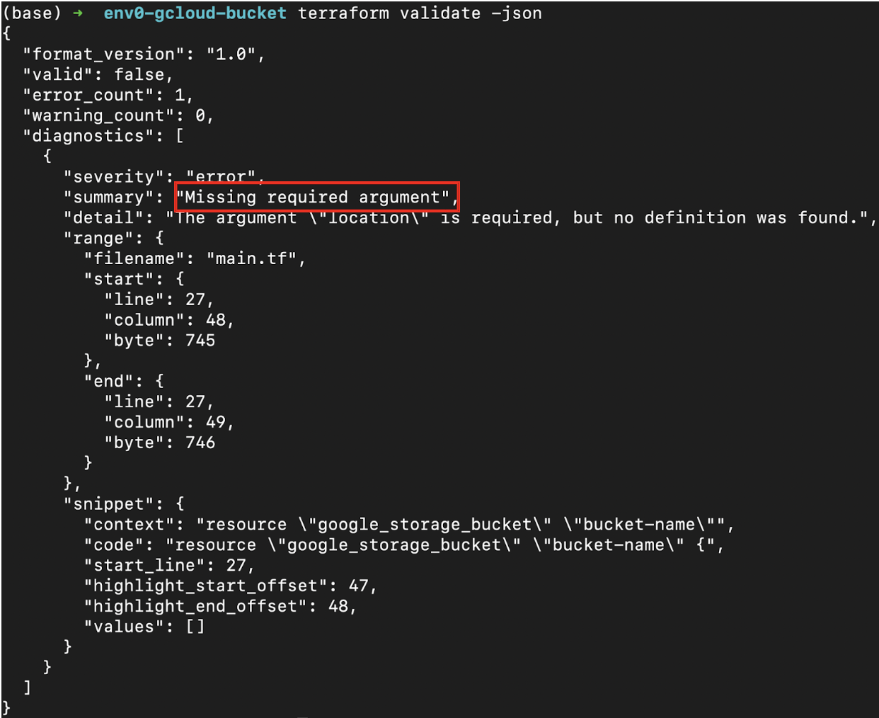 Use of Flags in Terraform Validate