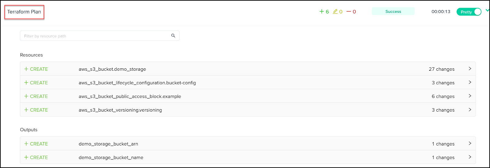 2. Terraform Plan Log