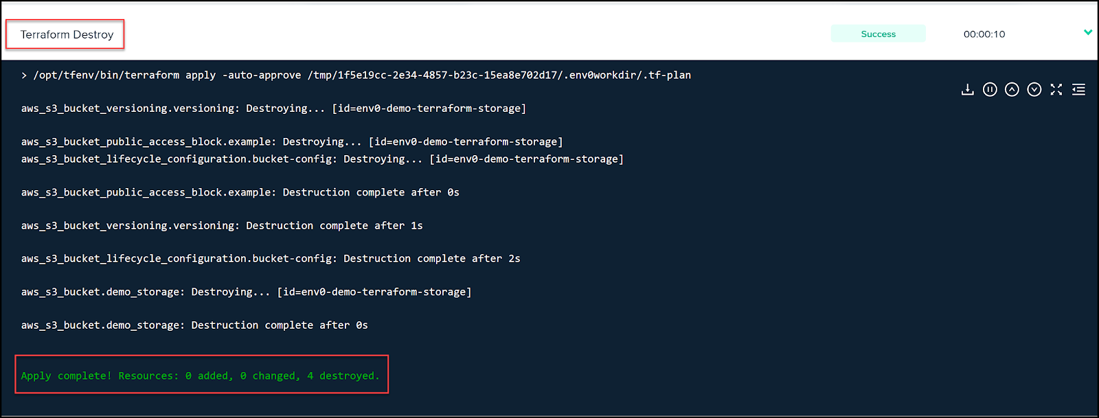 5. Destroy the S3 Bucket with Terraform