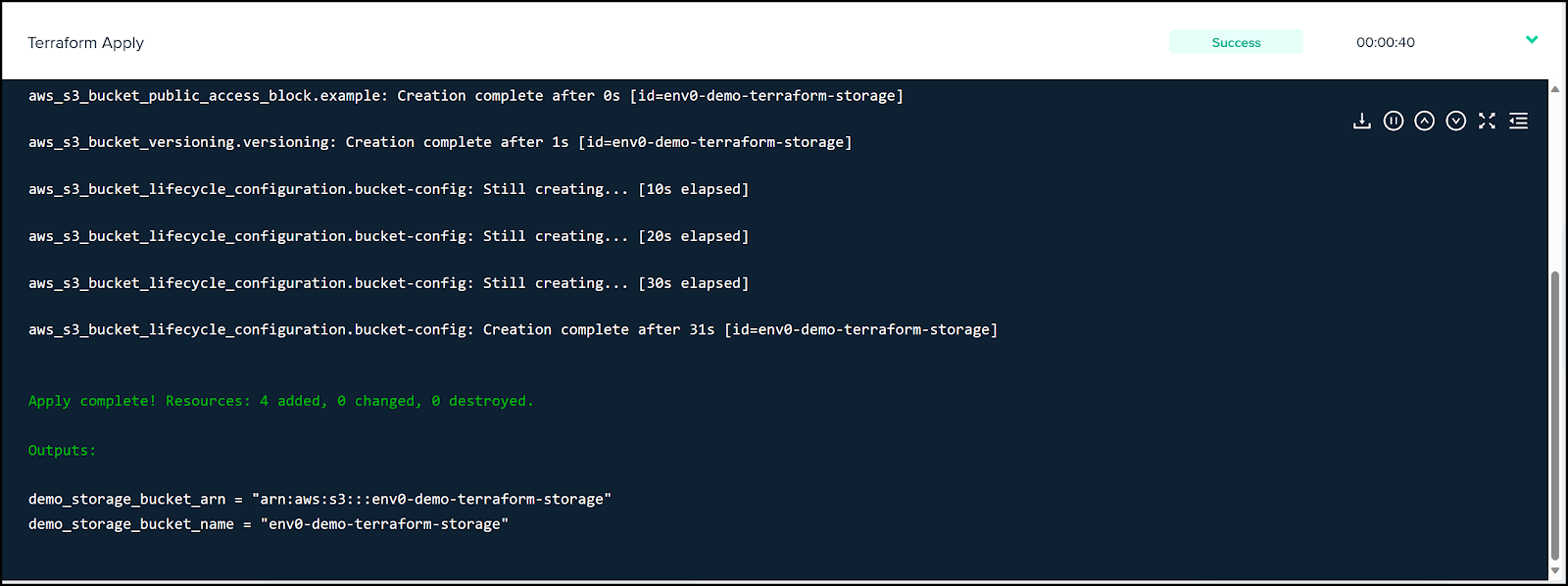2. Terraform Plan Log