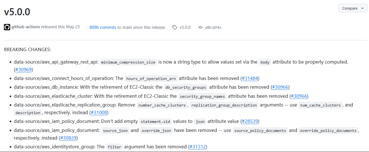Terraform Provider Versions