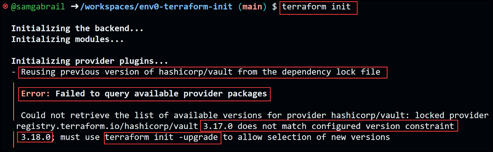Upgrade/Downgrade Provider or Module Version