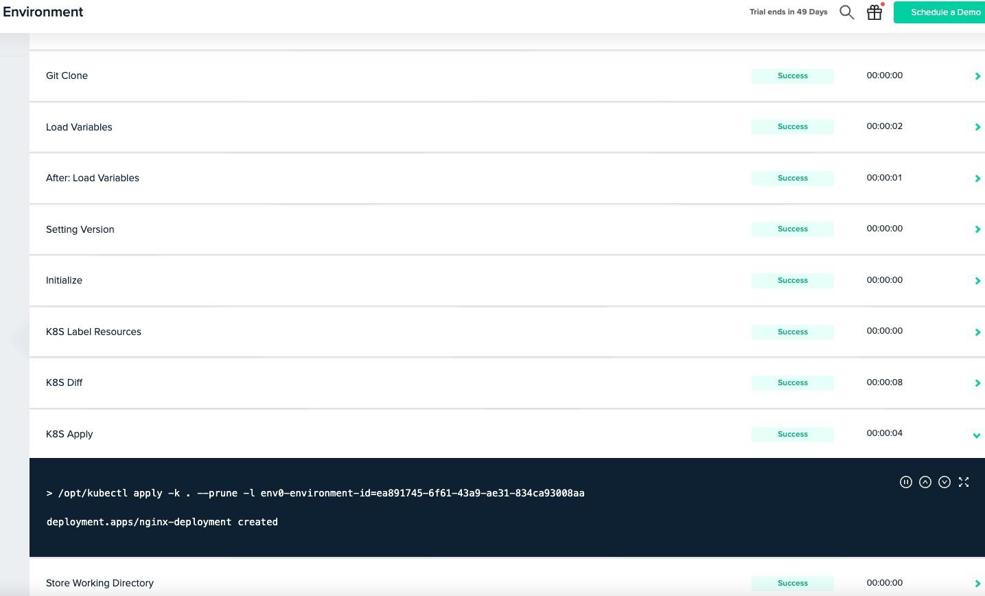 Deploying the Kubernetes resource