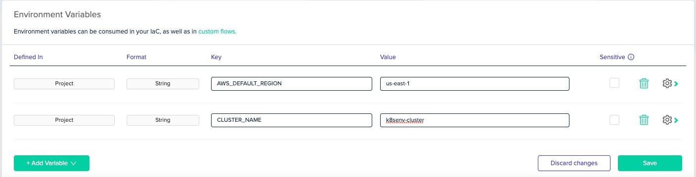 Creating the Kubernetes connection