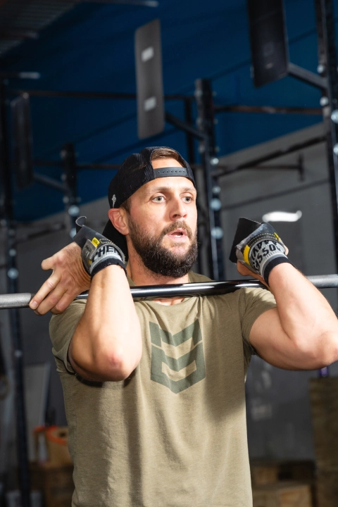 Barbell in gym
