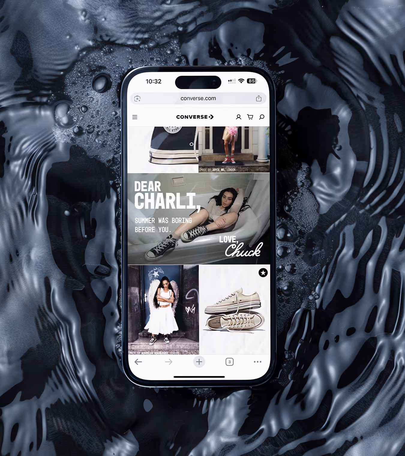 Charlie XCX Converse landing page 